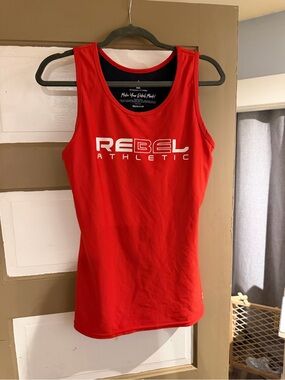 Rebel Athletic Women's Red Performance Tank Top